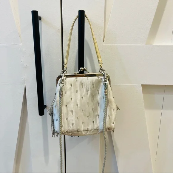 Vintage Elegant Beaded Handbag with Fringe - Picture 2 of 3